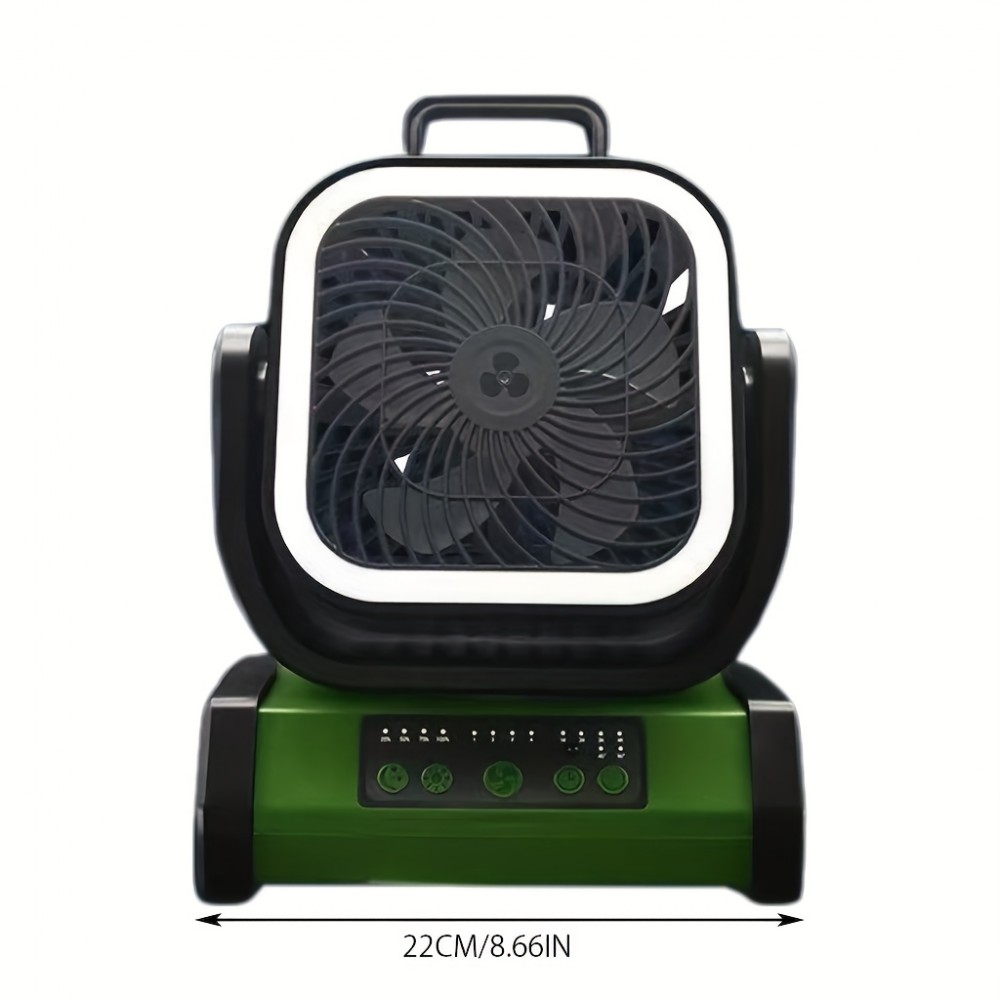 [Battery-Powered LED Cooler Fan] Cold Sky Battery-Powered with LED Light, Large Capacity Battery, 4-Speed Desktop Camping Cooler Dual Motor Portable Outdoor Wind Machine for Power Outages & Construction Sites, Construction Site Ventilation, Emergency Cooling Solution, Dual Motor Portable Fan, Desktop Air Circulator, Camping Gear Aesthetic, Industrial Utility Look, Quality Dual Motors, Sturdy Construction, Construction Workers, Emergency Prepared