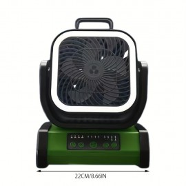 [Battery-Powered LED Cooler Fan] Cold Sky Battery-Powered with LED Light, Large Capacity Battery, 4-Speed Desktop Camping Cooler Dual Motor Portable Outdoor Wind Machine for Power Outages & Construction Sites, Construction Site Ventilation, Emergency Cooling Solution, Dual Motor Portable Fan, Desktop Air Circulator, Camping Gear Aesthetic, Industrial Utility Look, Quality Dual Motors, Sturdy Construction, Construction Workers, Emergency Prepared
