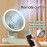 Sleek High-End Intelligent Desktop Fan with Multifunctional Lamp, Wall-Mountable & Hanging Design, Remote-Controlled Oscillation, Quiet Operation at Low Noise Levels, USB Rechargeable, Lithium Battery, Ideal for Various Settings, Standing Fa