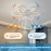 [6-Speed LED Ceiling Fan] 3-Color Dimmable Modern Flower-Shaped LED Ceiling Fan with Light and Remote Control | 6-Speed Adjustable, Detachable Acrylic Shade, One-Click Switch for Reverse Rotation | Ideal for Living Room, Bedroom, Kitchen, Garage, and Commercial Spaces