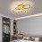 [Modern LED Ceiling Light] Modern 3-Color LED Ceiling Light | 4-Ring Acrylic Lampshade, Semi-Flush Installation, Metal, Hard Wiring, Switch Control - Suitable for Dining Rooms, Bedrooms, Living Rooms, Studies, 85V-265V
