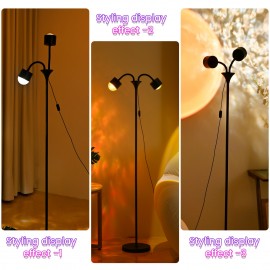 Sunset Ocean Wave Projector Lamp, Double Headed RGB Mood Light with 360° Rotation, 3D Ripple Effect, DIY Colors, for Bedroom, Living Room, Parties Black, Room Ambiance, Modern Lamp, Stylish Decor, Sturdy Design, Highquality Finish, Adjustable Brightness, Party Planners