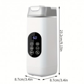 Portable USB Rechargeable Mini Blender And Juicer with a New Ice Cube Insulation Feature, 3 Modes, Digital Display, 12 Blades, 15.22 Ounces, Easy to Clean, Perfect for Travel - Enjoy Refreshing Juice Anytime, Anywhere!