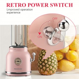 Homeleader Smoothie Blender Maker, Personal Blender For Shakes And Smoothies With 20.3 Oz Tritan BPA-Free Travel Cup And Lid, Green, Juicer Machine