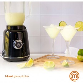 Glass Blender Shakes and Smoothies, Milkshake Maker, Drink Margarita Machine, Fruit with, Soup, Sauces, Food Puree etc, Stainless Steel Blades, 33oz, 400w, Black, Kitchen Blender, Smoothie Maker, Stylish Blender, Modern Kitchen Tool