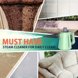 Steam Cleaner, Handheld Pressurized Steamer for Home Use, Multi-Surface Cleaning with 10 Accessories & Safety Lock, Deep Cleans Floor, Grout, Upholstery, Car And Grease, Deep Cleaning Device, Grease Removal Tool, Lightweight Steamer, Compact Steamer, Highpressure Cleaning, Sturdy Build, Cleaning Accessory Set, Pet Owners, Busy Households