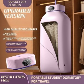 Foldable Clothes Dryer - Portable Multifunctional Drying Machine for Travel, Large Capacity High Power Dryer with Strong Wind for Quick Drying, Portable Clothing Dryer, Dryer for Clothes Travel Use, Mini Portable Dryer for Clothes, Portable Dryer for Clothes for Travel, Laundry Dryer, Spacesaving Design, Durable Construction, Efficient Airflow, Camping Essentials, Small Households