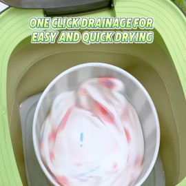 11L Super Large Foldable Mini Washing Machine with 3 Deep Cleaning Modes - Perfect Lazy Essential, Winter Hand-Saver for Delicates Like Youngsters Clothes, Underwear, And Socks, Ideal for Compact Living Spaces Wash More Than 10 Underwear At The Same Time