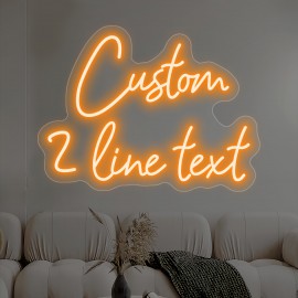 Custom Neon Sign - Personalized LED Light with USB Power, Dimmable Brightness, Neon-like Glow for Home, Bar, Cafe, Wedding, Birthday, Christmas, Halloween Decor - Easy Installation with Button Control - Perfect Gift for Businesses & Events