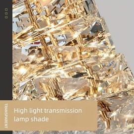 Luxury-modern gold/silver crystal wall lamp with LED three-color changing light. Suitable for bedrooms, bedside tables, corridors, etc. It is suitable for various indoor home lighting and decoration in different places. No wall switch is included.