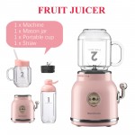 Homeleader Smoothie Blender Maker, Personal Blender For Shakes And Smoothies With 20.3 Oz Tritan BPA-Free Travel Cup And Lid, Green, Juicer Machine