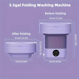 Mini Washing Machine, Folding Washing Machine, Easy To Carry And Use, Underwear And Socks Are More Healthy To Wash Separately, Good Household Appliances, Do Not Take Up Space For Business Trips, 3 Colors Are Available, 3.5 Gallon Washing Machine